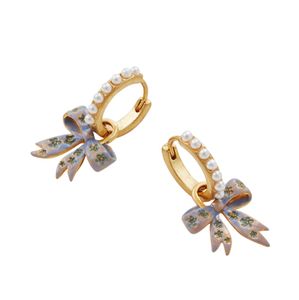 Hovedbilde Fable Bow Pearl Huggie &Oslash;redobber – 22k ...