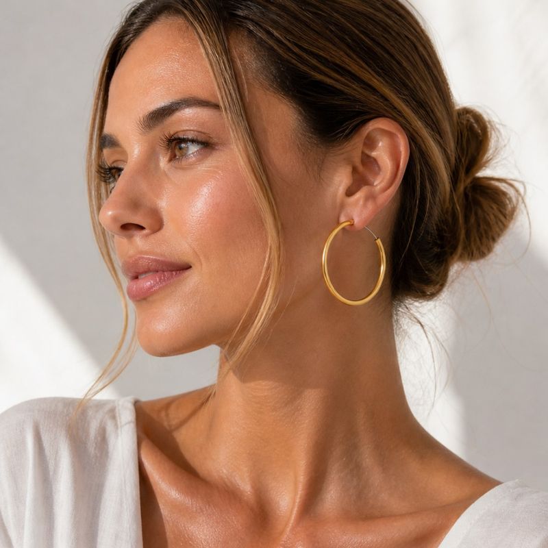 DANSK Passion 4cm Chunky Statement Hoops