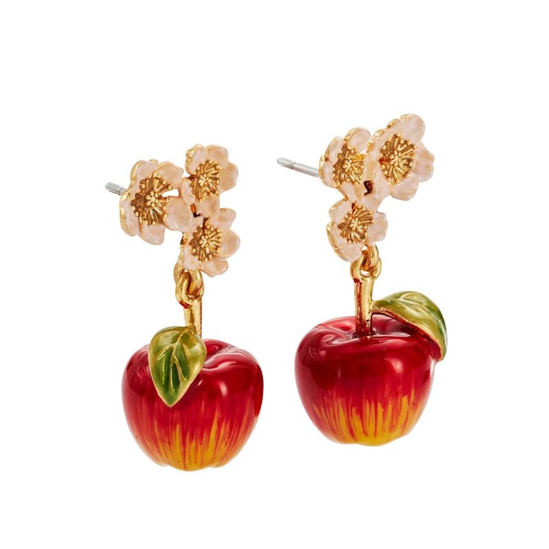 Fable England Apple Blossom Drop Earrings – øredobber med eple og blomster