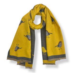 Hovedbilde Mustard Gult r&oslash;dstrupe skjerf