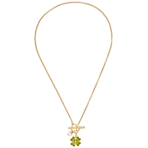 Fable England Lucky Clover & Pearl Toggle Halskjede