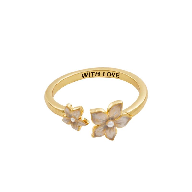 Fable Jasmine Pearl Ring – Gullbelagt ring med perler